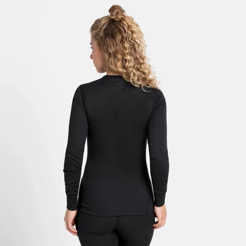 Odlo Womens Active Warm Eco Crew Neck L/S Top Black-3